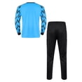 thumbnail image 4 of iiniim Boy's Football Soccer Goalie Outfit Goalkeeper Foam Padded Jersey with Long Pants Goalie Uniform A Sky Blue 11-12, 4 of 7