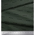 thumbnail image 2 of Soimoi Green Heavy Satin Fabric Square & Spiral Geometric Printed Fabric 1 Yard 54 Inch Wide, 2 of 3