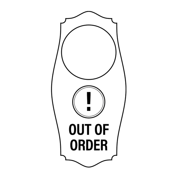 Signs ByLITA Out of Order Door Hanger - White, 4" x 8"