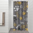 thumbnail image 2 of Dog Paw and Bone Shower Curtain 36"x72" ,Bathroom Decorative Shower Curtains Set with 12 Hooks,Modern Waterproof Washable Shower Curtain, 2 of 6