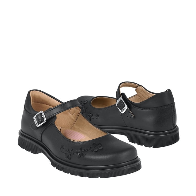 ZAPATOS ESCOLARES NIÑA YUYIN 24385 PIEL NGO 18-21