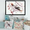 thumbnail image 3 of Designart 'Waxwing Bird Sitting On A Branch' Traditional Framed Art Print, 3 of 4