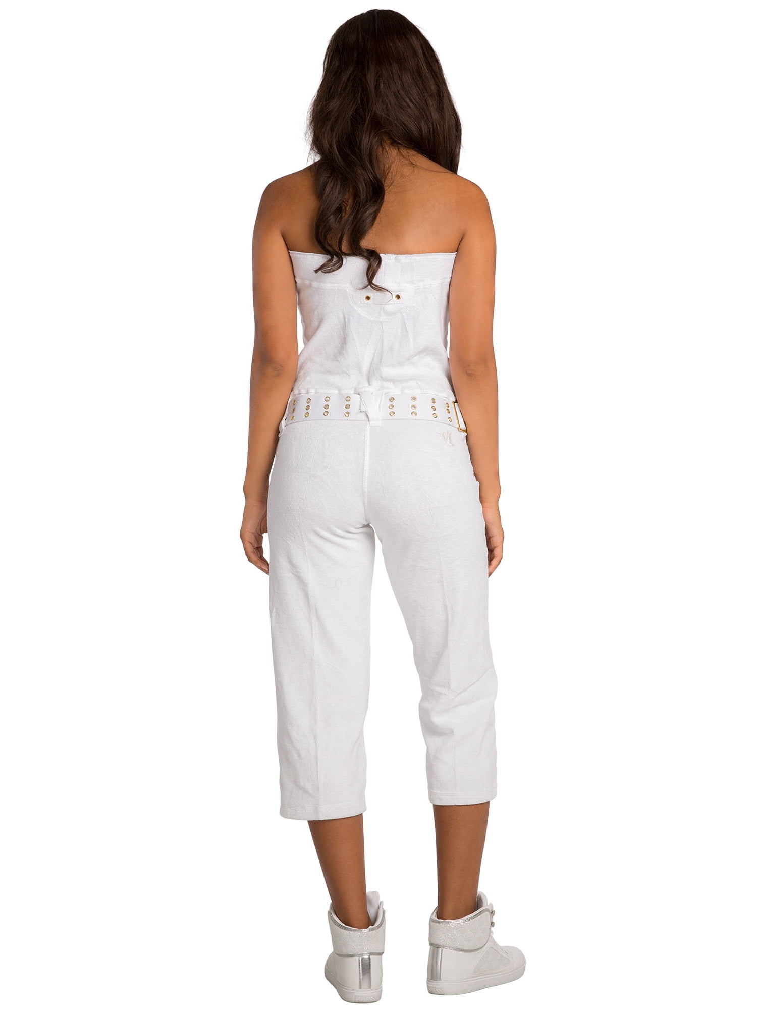 white tube jumpsuit