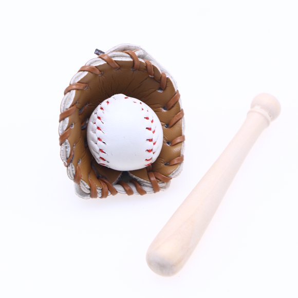 Realistic Mini Baseball & Softball Playset for Dollhouses - 3-Piece Set with Field, Catcher & Ball | Durable Fabric Construction | Detailed Design for Immersive BJD/ Blythe Micro Sports Scenes |
