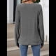 thumbnail image 5 of Camisetas de Rayas de Larga para Mujer, Camisetas Informales con Cuello en V y Botones para Otoño, Blusas Modernas. y Negro S, 5 of 9