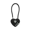 thumbnail image 3 of 4x Candado de amor en forma de corazón, Mini candado de , candado de combinación en forma de corazón, candado de deseo de corazón para amantes, , negr 4 piezas, 3 of 8
