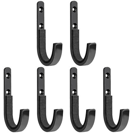 6 Pairs Rifle Gun Rack Wall Mount Horizontal Metal Gun Mount Holder Hooks for Wall Storage Rifle Rack with Soft Padding 5.9 x 3.9 x 2.4 in / 15 x 10 x 6 cm