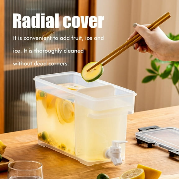 3.5 L Drink Dispenser Beverage Dispenser with Spigot Iced Juice Dispenser for Fridge Party Daily Use