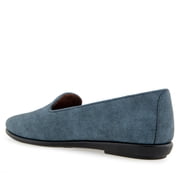 Aerosoles Women's Betunia Loafer, Blue Jean Textured Faux Leather, 6.5W