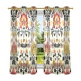 thumbnail image 6 of Yayeee Window Curtains Light Filtering 63"x52" Grommet Panel Pair Home Living Room Decor, Beige Floral, 6 of 7