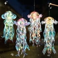 thumbnail image 2 of Sioweci Colorful Jellyfish Lamp with Long Lace Ribbon Portable Jellyfish Lantern with Handle LED Nigh Light Decoration for Bedroom Garden Porch Wedding Holiday Party Hanging Lamp Ocean Decor White, 2 of 13