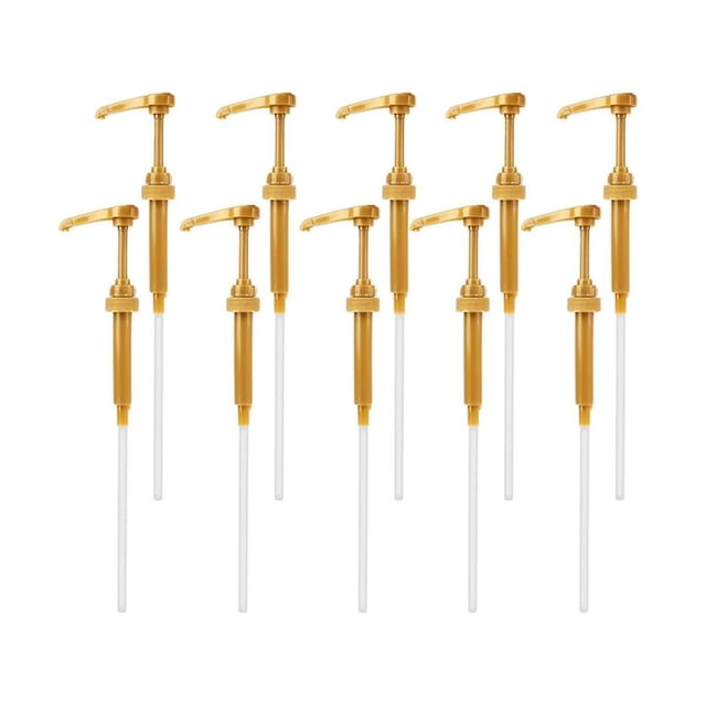 Dispensador de jarabe PENGJJMXG 10 piezas dorado para té con leche y café