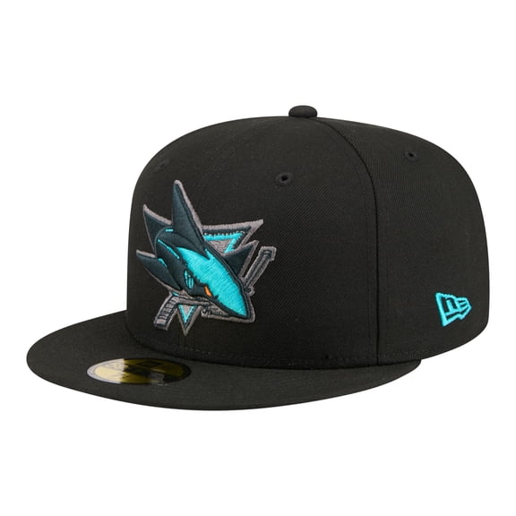 Men's New Era Black San Jose Sharks Color Pop 59FIFTY Fitted Hat