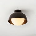 thumbnail image 4 of SAFAVIEH Syluna 14 in. Modern Oil Rubbed Bronze Metal Mount Light with White Shade, 4 of 8