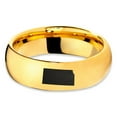 thumbnail image 2 of Tungsten Kansas Sunflower State Band Ring 7mm Men Women Comfort Fit 18k Yellow Gold Dome Polished, 2 of 4