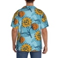 thumbnail image 5 of Wukai Sunflowers Men's Casual Short-Sleeve Button Down Shirt - Lightweight Summer Dress Shirt for Daily Wear-Large, 5 of 7