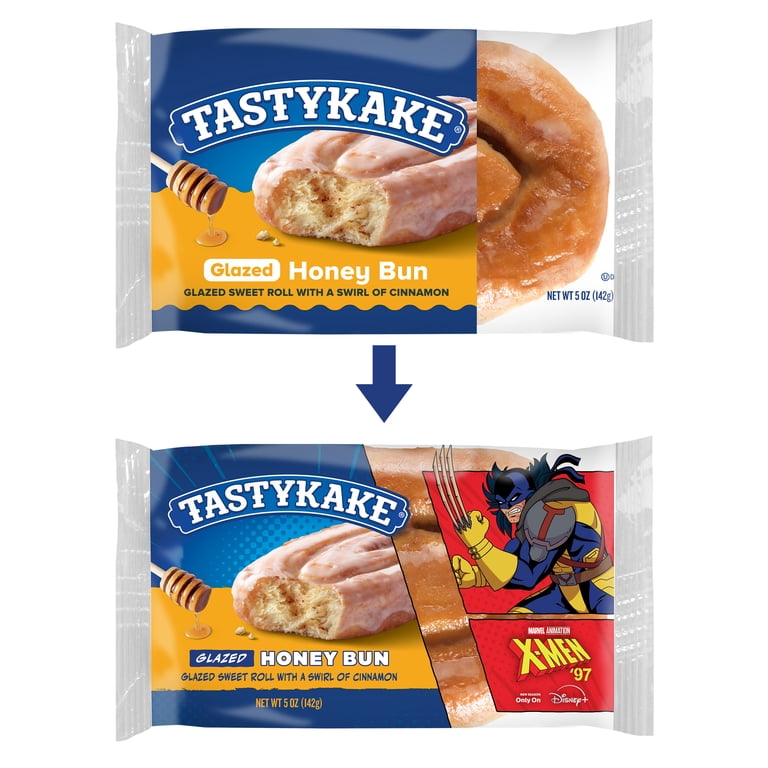 Tastykake Glazed Honey Bun, Individually Wrapped Sweet Glazed