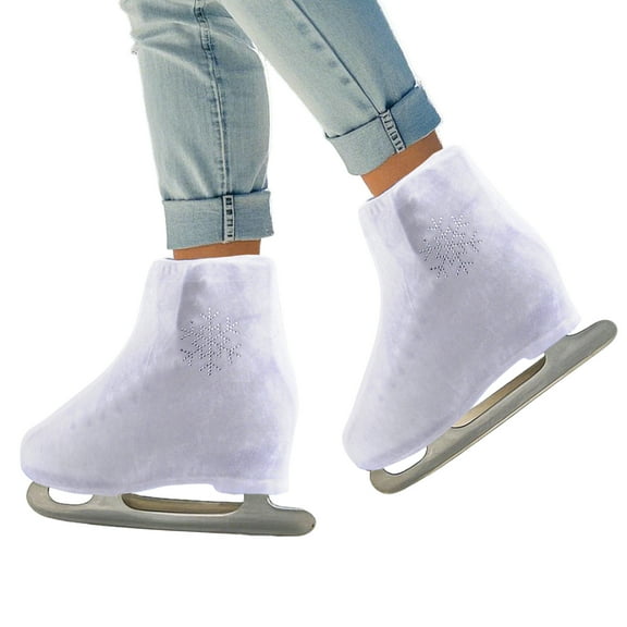 IFOYO Ice Skate Boot Covers,Skate Accessories for Figure Skating Boot,Skate Boot Covers for Roller or Ice Skate Boots,Skating Shoe Protective Cover for Kids Adults(White L)