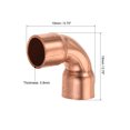 thumbnail image 2 of Uxcell 90 Degrees Elbow Copper Pipe Fitting Brazing Connection 5/16 Inch ID for HVAC Cooling Equipment, Pack of 8, 2 of 5