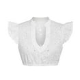 thumbnail image 4 of Oktoberfest Dirndl Blouse Women 2025 Cap Sleeve Eyelet V Neck Dirndl Shirt Oktoberfest Top Traditional Outfit, 4 of 5