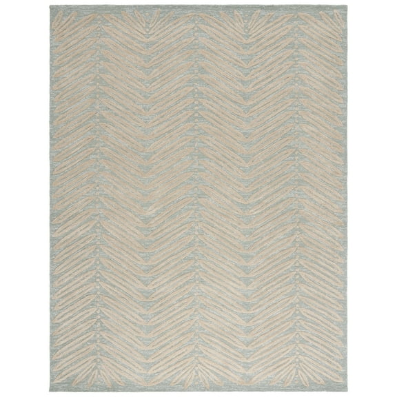 SAFAVIEH Martha Stewart Urban Chevron Floral Area Rug, Milk Pail Green, 9'6" x 13'6"
