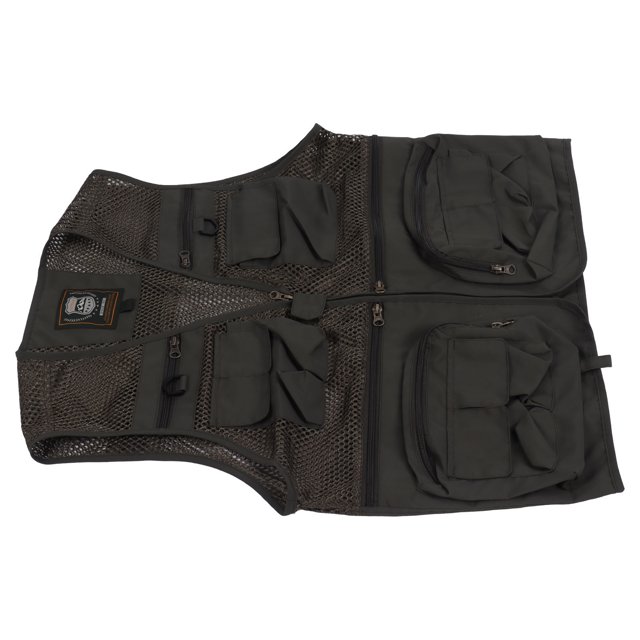 SPYMINNPOO Fishing Vest Breathable Quick Drying Multi Pockets Mesh Work Waistcoat For Men Photography Cycling Hiking