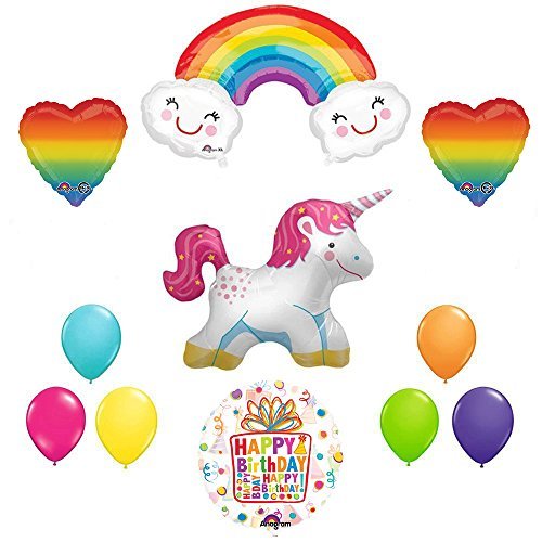 The Ultimate Rainbow Hearts Full Body Unicorn Birthday Party Supplies
