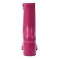 thumbnail image 3 of INC Womens Pink Cushioned Everett Square Toe Block Heel Zip-Up Rain Boots 8 M, 3 of 4