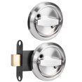 thumbnail image 4 of Cerradura De Accesorios Redondos Hardware Hogar Baño Cerradura De Doble Cara 304 Anillo De Acero Inoxidable Manija Cerradura De Puerta Accesorios (Plata (con Cerradura) EOTVIA Plata (con candado), 4 of 7
