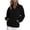 Black, variant on OGLCCG Fleece Sweatshirt for Women Half Zipper Long Sleeve Lapel Sports Oversized Sweatshirts Loose Pullover Tops with Pockets,S-XXL