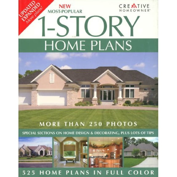 Pre-Owned New Most-Popular 1-Story Home Plans (Paperback) 1580113559 9781580113557