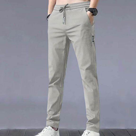 PiGOGI Men's Sherpa Lined Jogger Pants Thick Warm Winter Sweatpants for Casual Lounge Wear Elastic Waist Comfortable Cozy thermal Pants Gray XL