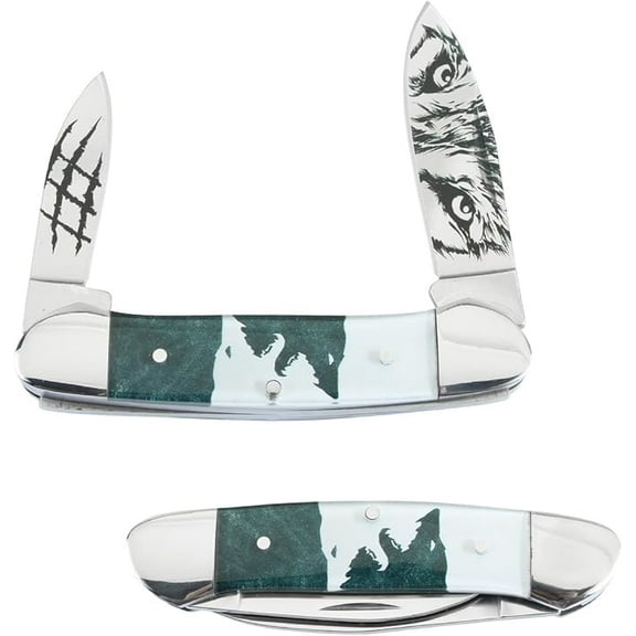 Old Ram Dual-Blade Folding Canoe Knife - Razor-Sharp EDC for Hunting, Camping & Outdoor Survival | Classic Brown Wood Handle