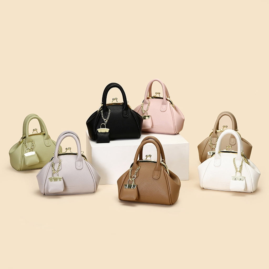 All-Matching Shoulder Bag for Woman Satchel Bag Kiss Lock Crossbody Bag Trendy Handbag Retro Messenger Bag