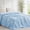 Blue, variant on Queen Size Cooling Comforter, Rayon Made from Bamboo Cool Touch Summer Comforter, Lightweight Breathable Silky Soft Quilt for Hot Sleepers, Machine Washable Bed Blanket