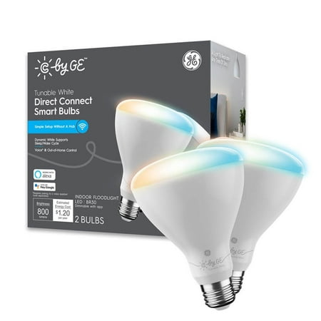 

Cync by GE 93128978 Tunable White Direct Connect Smart Bulbs (2 LED BR30 Light Bulbs)
