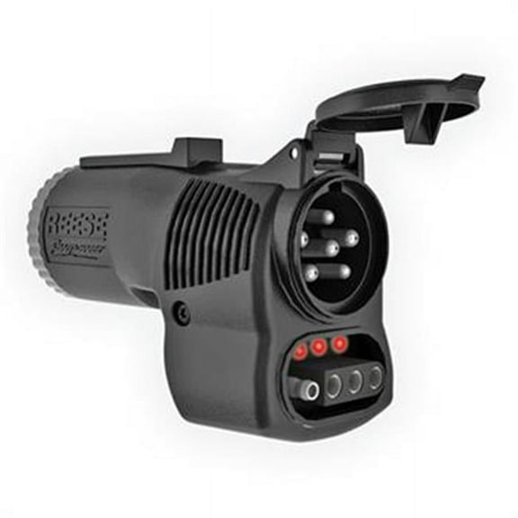 Reese 8535011 Professional Adapter 7-Way to 6-Pin & 4 Flat Connector with LED Tester