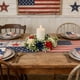 thumbnail image 1 of Adornos colgantes para la puerta con corona del Día de la Independencia, anillo de vela de plástico azul artificial 9,84 pulgadas, decoración de pared de portavelas navideñas, acento festivo en la, 1 of 6