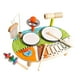 thumbnail image 2 of Juego de tambores para niños, instrumento Musical de juguete, kits de música preescolar, Juguete musical de madera para bebés, juguete de percusión pa, 2 of 9