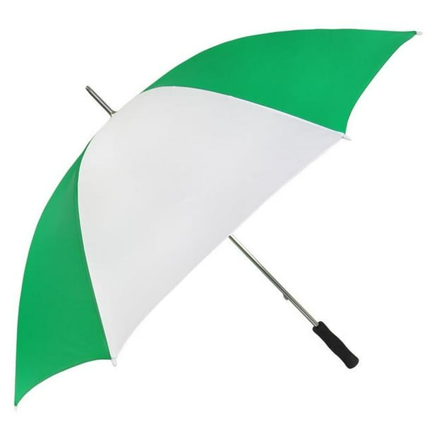 60 in. Golf Umbrella Green & White, Case of 24