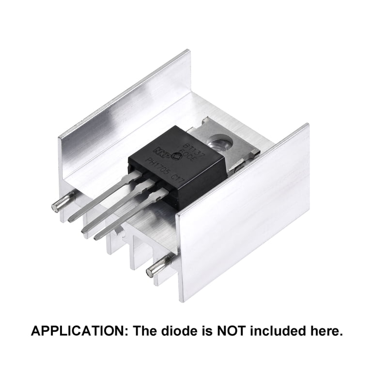 Sourcing Map TO-220 Aluminum Heatsink - 20x15x10mm, 10pcs For Cooling MOSFET Transistors & Diodes