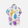 thumbnail image 4 of Ichuanyi Womens Swimsuits Clearance Men's Lapel Pocket Less Easter Digital Print Short Sleeve Shirt Ichuanyi Ichuanyi, 4 of 5