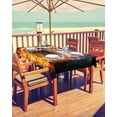 thumbnail image 2 of Fsddascl Baseball Outdoor Tablecloth - 60x84 Inch Rectangle Dining Table Cover, Baseball Flame Modern Abstract Art Waterproof Outdoor Table Cloth with Umbrella Hole & Zipper for Picnic/Patio/Party, 2 of 7