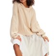 thumbnail image 2 of Sudadera con Capucha de Punto para Mujer, Suéter de Larga con Cable, Tops Casuales y Holgados Albaricoque S, 2 of 8