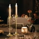 thumbnail image 5 of Juego de 3 candelabros de metal dorado - Candelabros más gruesos para bodas, Navidad, decoración de centros de mesa, 5 of 9