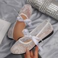 thumbnail image 6 of HXWCHs Breathable Lace Flat Shoes for Women Soft Sole On Comfortable Casual Loafers Lightweight Walking Footwear 8.5 White, 6 of 8