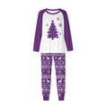 thumbnail image 2 of Uaswgudfs Christmas Family Matching Pajamas Set, Reindeer & Snowflake Print Long Sleeve Raglan Top + Dual Pocket Pants, Festive Holiday Sleepwear for – Walmart Bestseller, 2 of 5