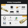 thumbnail image 5 of 50Pcs 6.5MM 1/4inch Jack Plug Male to Female 3.5MM Socket Feamle Audio Cable Adapter Stereo Pure Copper Plugs, 5 of 7