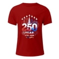 thumbnail image 4 of TOWED22 Men's 250th America Anniversary Casual Printed T-Shirt American Flag Shirt Men 250 Years of Freedom Shirt(Red,XL), 4 of 7