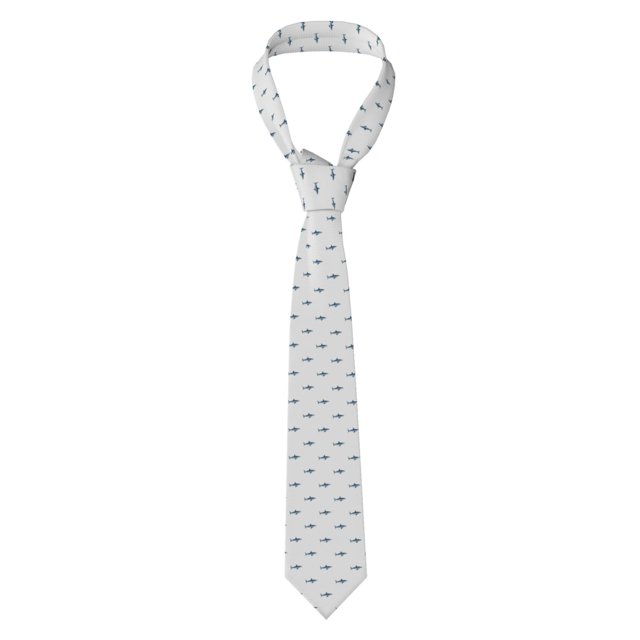 Fotbe Cute Shark Corbata Clásica para Hombre con Estampado – Corbata de Seda Jacquard Tejida, para Negocios, Bodas y Eventos Formales